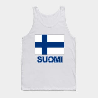 The Pride of Finland - Finnish National Flag Design (Finnish Text) Tank Top